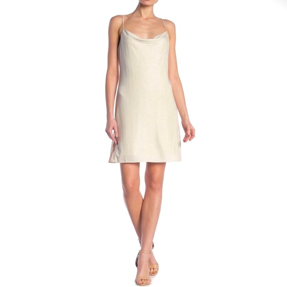 CYNTHIA STEFFE METALLIC MINI SLIP DRESS - Picture 6 of 6